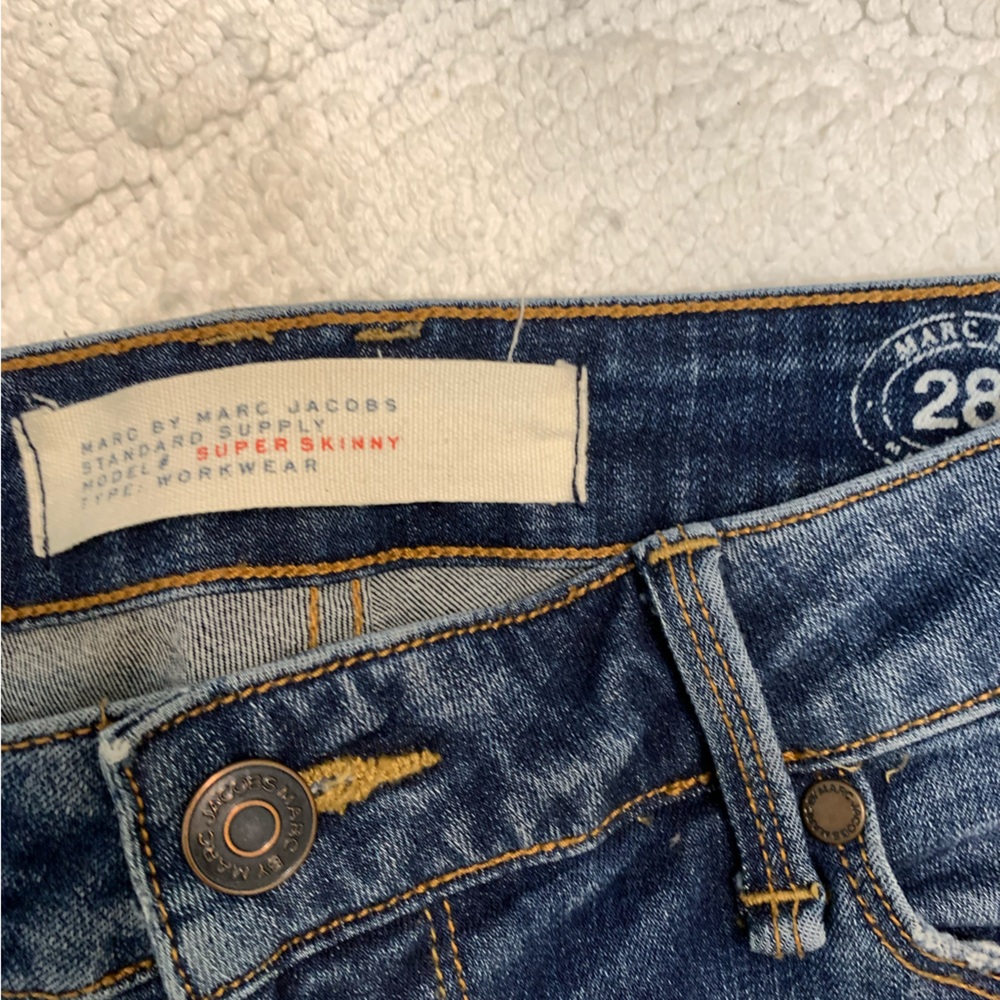 Marc Jacobs Denim Frayed Edge Jeans Size 28